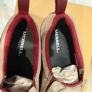 Merrell | Shoes | Mens Merrell Tan And Red Slipon Loafers 